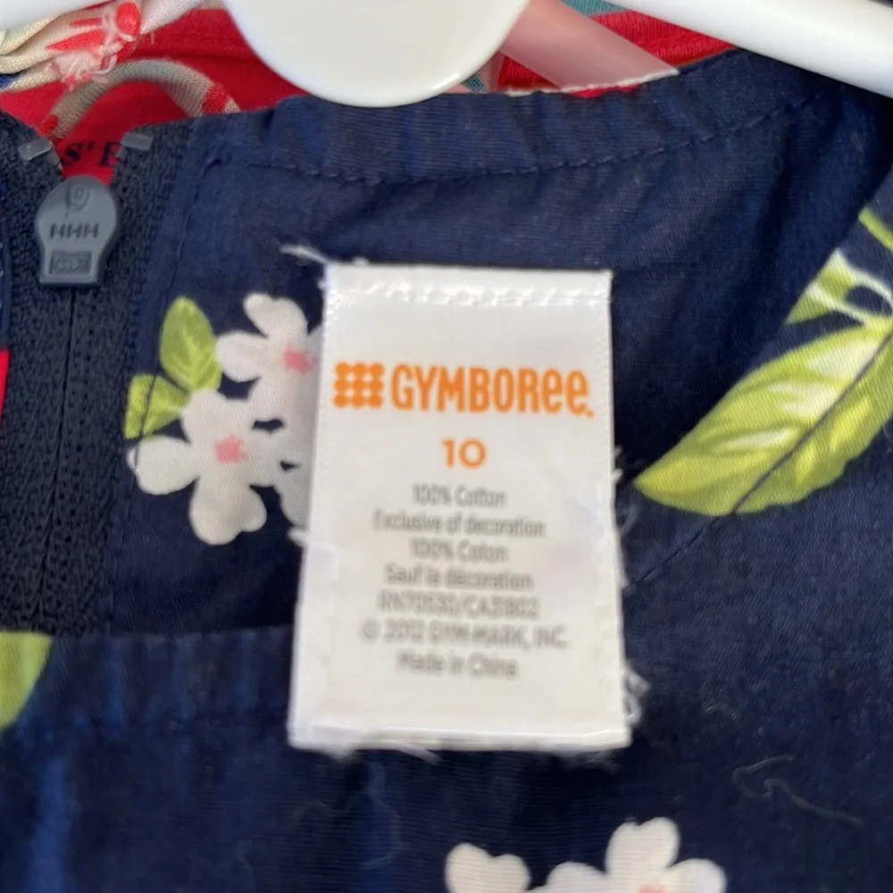 Gymboree navy dress with cherries size 10 cotton